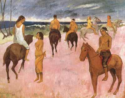 Paul Gauguin Riders on the Beach (mk07) china oil painting image